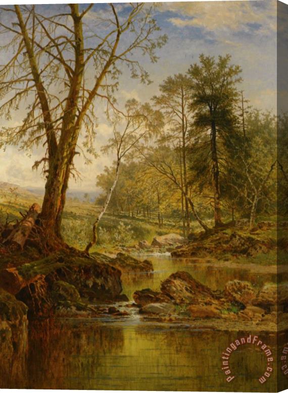 Benjamin Williams Leader A Sunny Stream Stretched Canvas Print / Canvas Art