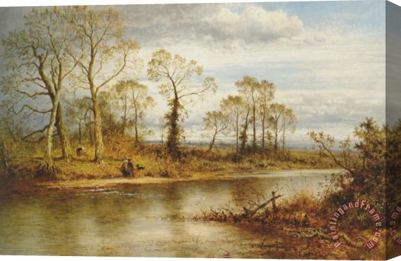 Benjamin Williams Leader An English River Stretched Canvas Print / Canvas Art