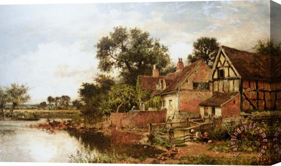 Benjamin Williams Leader An Old Worcestershire Manor House Stretched Canvas Print / Canvas Art