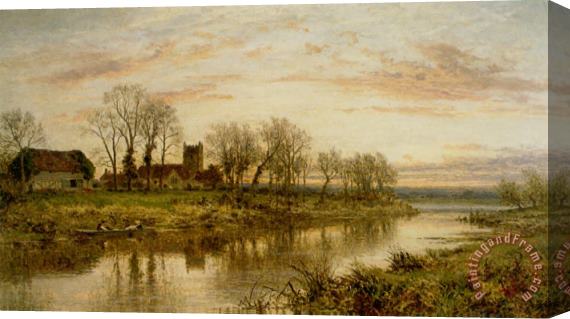 Benjamin Williams Leader Evening on The Thames at Wargrave Stretched Canvas Painting / Canvas Art