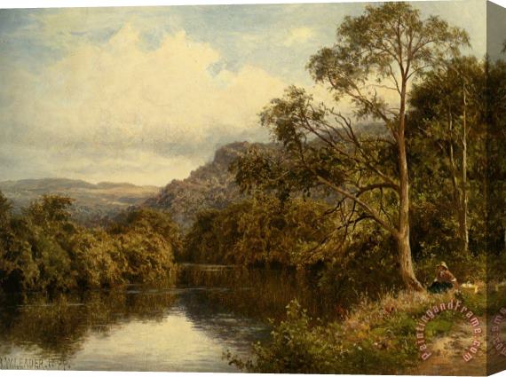 Benjamin Williams Leader On The River Conway Stretched Canvas Painting / Canvas Art