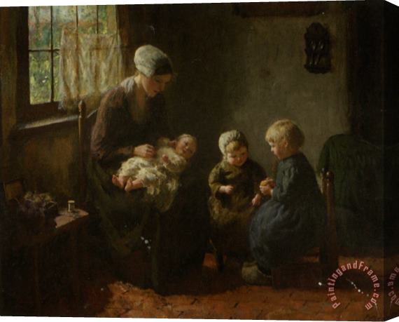 Bernard Jean Corneille Pothast Happy Family Stretched Canvas Painting / Canvas Art