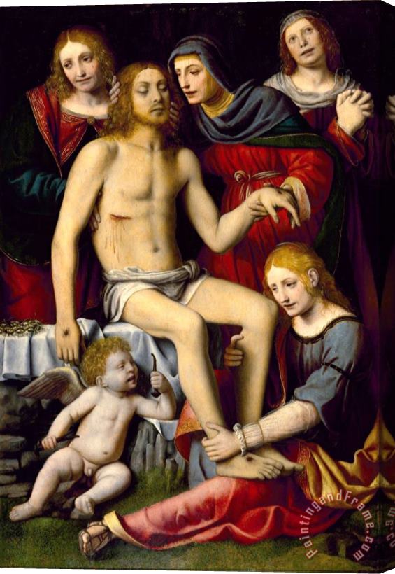 Bernardino Luini Lamentation Over The Dead Christ Stretched Canvas Painting / Canvas Art