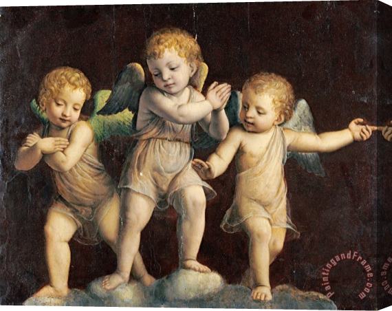 Bernardino Luini Three Cherubs Stretched Canvas Print / Canvas Art