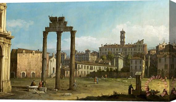 Bernardo Bellotto Ruins of The Forum, Rome Stretched Canvas Painting / Canvas Art