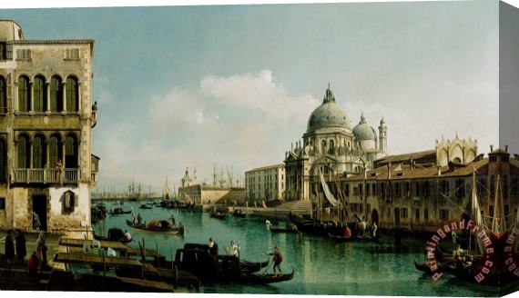Bernardo Bellotto View of The Grand Canal And The Dogana Stretched Canvas Painting / Canvas Art