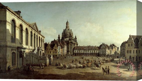 Bernardo Bellotto View of The Neumarkt in Dresden From The Judenhofe Stretched Canvas Print / Canvas Art