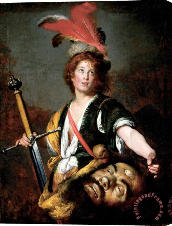 Bernardo Strozzi David with The Head of Goliath Stretched Canvas Painting / Canvas Art