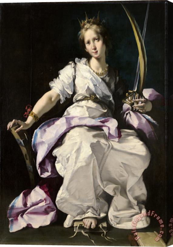 Bernardo Strozzi Saint Catherine of Alexandria Stretched Canvas Print / Canvas Art