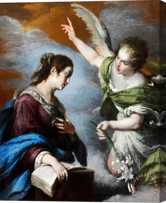 Bernardo Strozzi The Annunciation Stretched Canvas Painting / Canvas Art