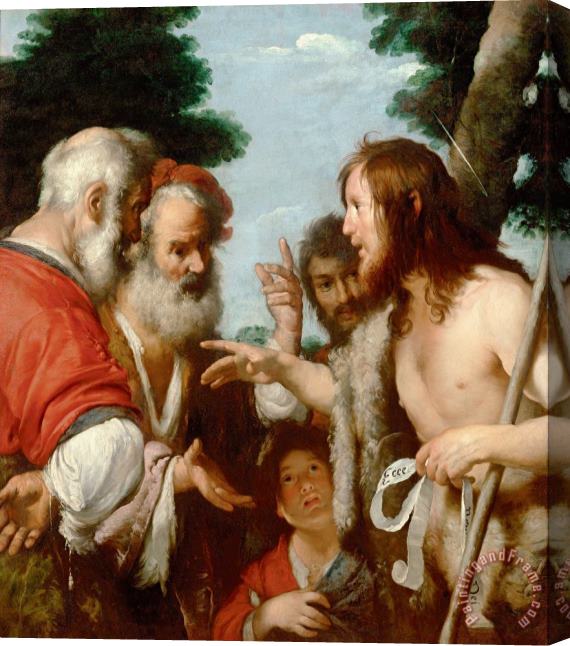 Bernardo Strozzi The Sermon of St. John The Baptist Stretched Canvas Painting / Canvas Art