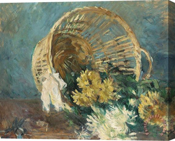 Berthe Morisot Chrysanthemums Or The Overturned Basket Stretched Canvas Painting / Canvas Art