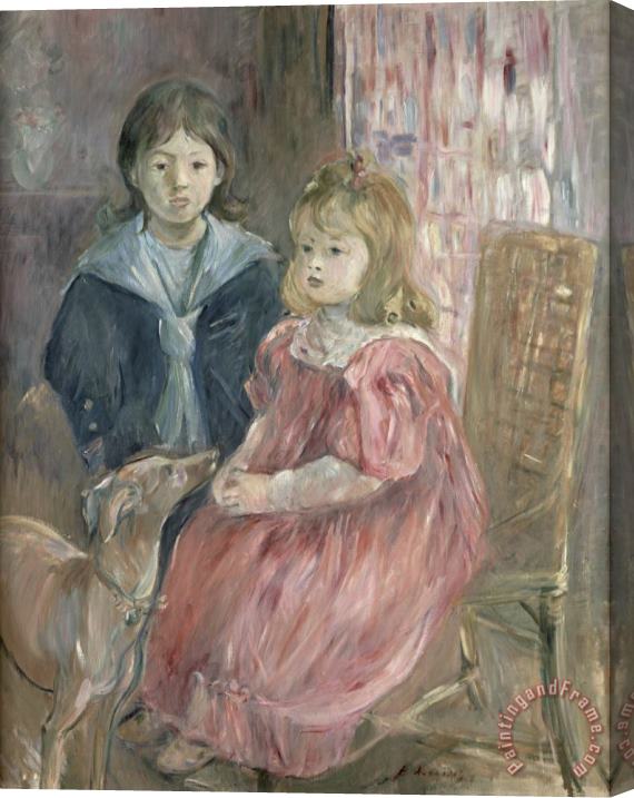 Berthe Morisot Double portrait of Charley and Jeannie Thomas Stretched Canvas Painting / Canvas Art