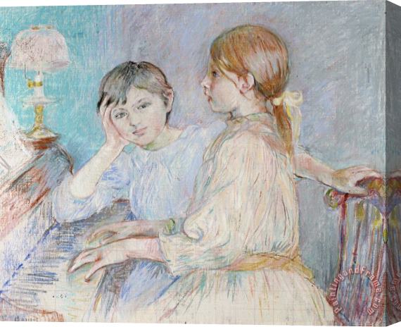 Berthe Morisot Le Piano Stretched Canvas Print / Canvas Art