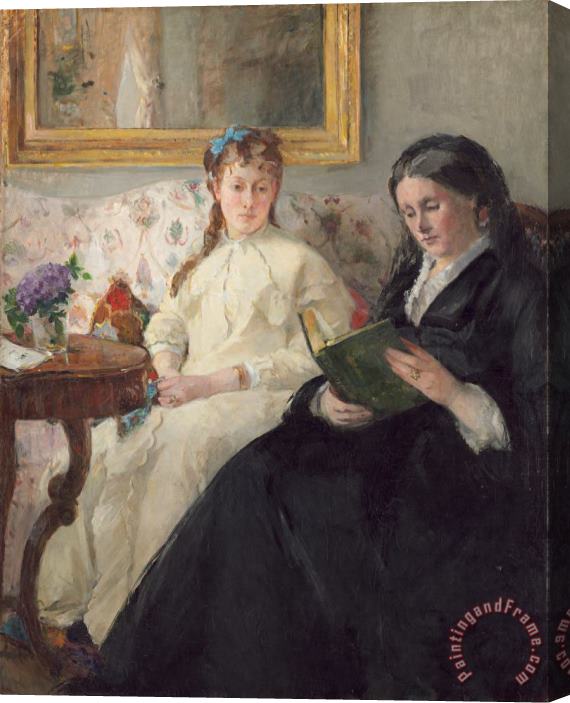 Berthe Morisot Portrait Of The Artist S Mother And Sister Stretched Canvas Painting / Canvas Art