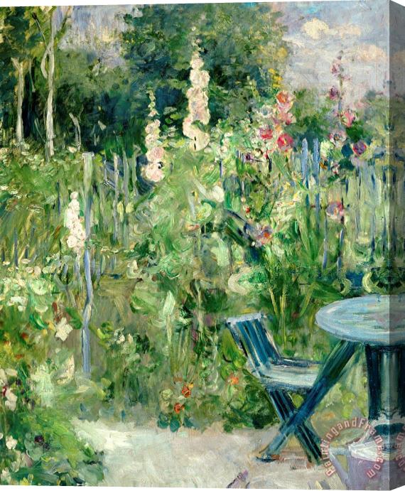 Berthe Morisot Roses Tremieres Stretched Canvas Print / Canvas Art