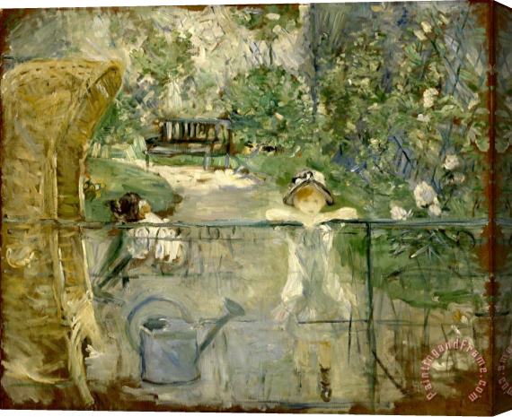 Berthe Morisot The Basket Chair Stretched Canvas Painting / Canvas Art
