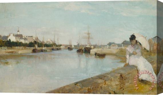 Berthe Morisot The Harbour At Lorient Stretched Canvas Print / Canvas Art
