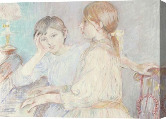 Berthe Morisot The Piano Stretched Canvas Print / Canvas Art
