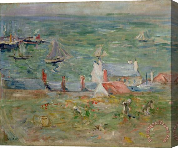 Berthe Morisot The Port of Gorey on Jersey Stretched Canvas Painting / Canvas Art