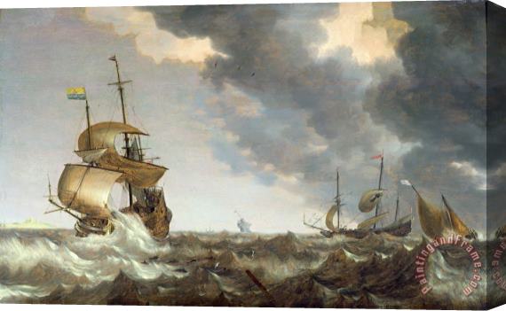 Bonaventura Peeters Storm at Sea Stretched Canvas Print / Canvas Art
