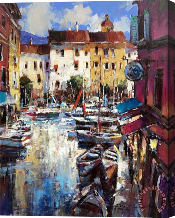 Brent Heighton Afternoon in Antibes Stretched Canvas Print / Canvas Art