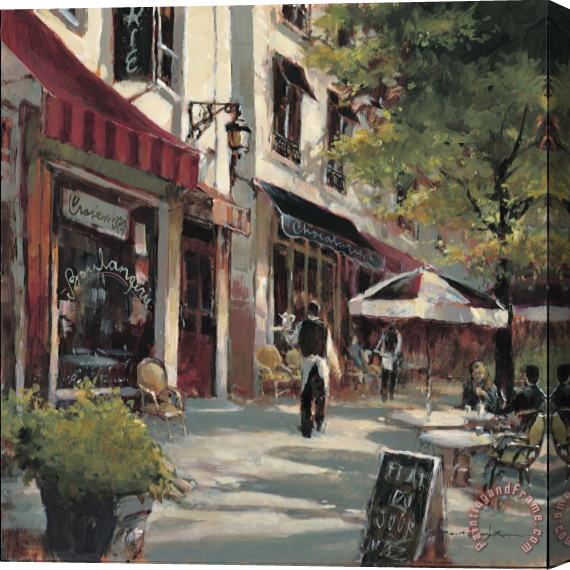 brent heighton Boulevard Cafe Stretched Canvas Print / Canvas Art
