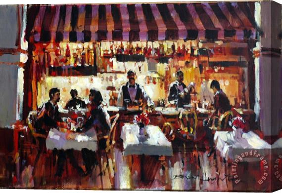 brent heighton Happy Hour Brent Heightonan Stretched Canvas Print / Canvas Art