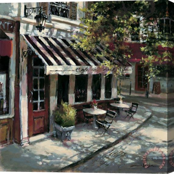 brent heighton Wine Cafe Stretched Canvas Print / Canvas Art