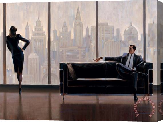 brent lynch Pensive New York Stretched Canvas Painting / Canvas Art