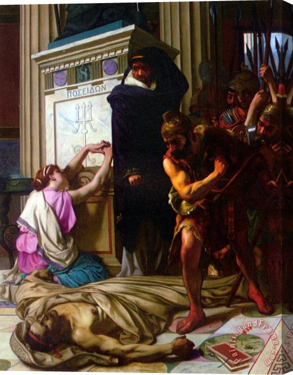 Camille Felix Bellanger The Death of Demosthenes Stretched Canvas Print / Canvas Art