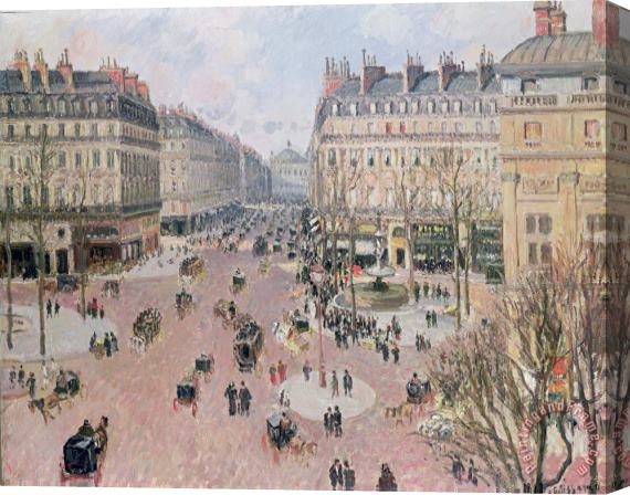Camille Pissarro Afternoon Sun in Winter Stretched Canvas Painting / Canvas Art