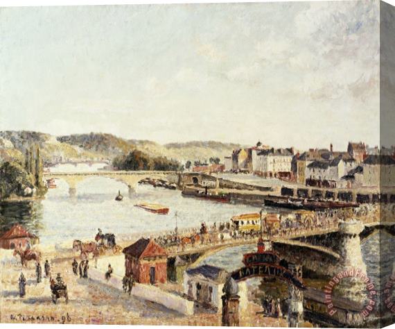 Camille Pissarro Afternoon Sun, Rouen Stretched Canvas Painting / Canvas Art