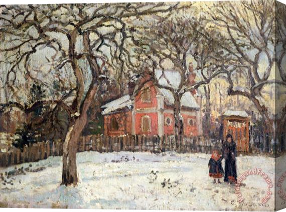 Camille Pissarro Chestnut Trees at Louveciennes Stretched Canvas Painting / Canvas Art