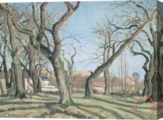 Camille Pissarro Chestnut Trees at Louveciennes Stretched Canvas Painting / Canvas Art