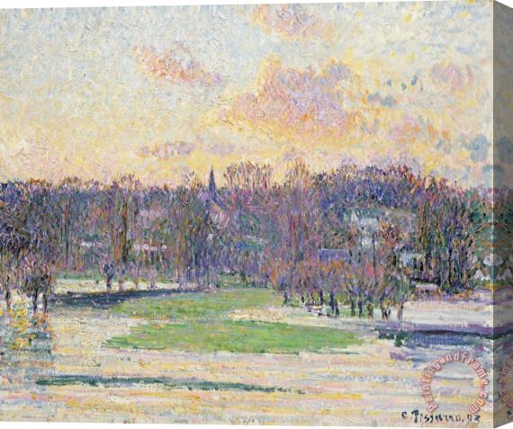 Camille Pissarro Flood at Sunset Stretched Canvas Print / Canvas Art