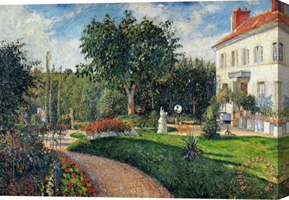 Camille Pissarro Garden Of Les Mathurins At Pontoise Stretched Canvas Painting / Canvas Art