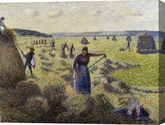 Camille Pissarro Harvesting Hay, Eragny Stretched Canvas Painting / Canvas Art