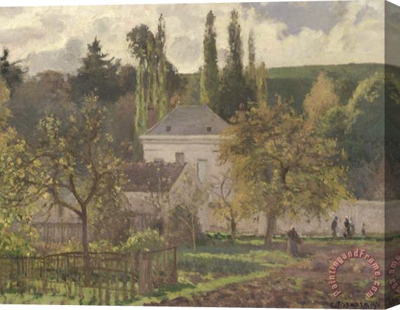 Camille Pissarro House in the Hermitage Stretched Canvas Painting / Canvas Art