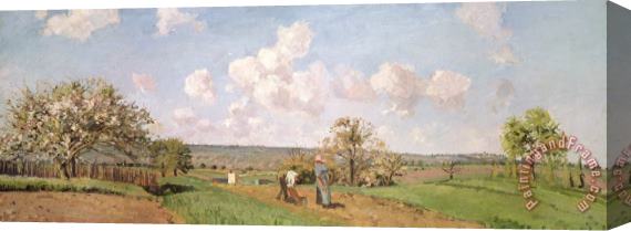 Camille Pissarro In the fields Stretched Canvas Painting / Canvas Art
