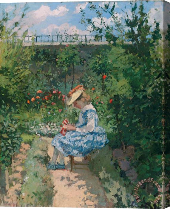Camille Pissarro Jeanne in the Garden Stretched Canvas Painting / Canvas Art