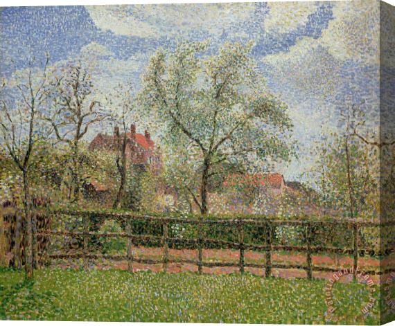 Camille Pissarro Pear Trees and Flowers at Eragny Stretched Canvas Print / Canvas Art