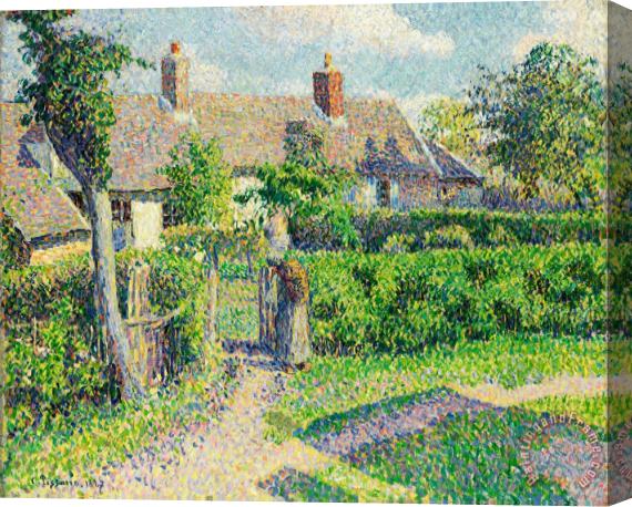 Camille Pissarro Peasants' Houses, Eragny Stretched Canvas Print / Canvas Art