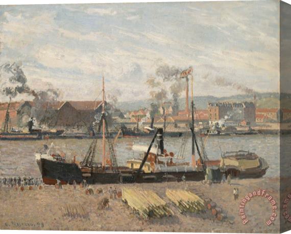 Camille Pissarro Port of Rouen Stretched Canvas Print / Canvas Art