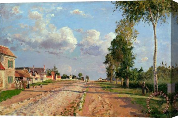 Camille Pissarro Route De Versailles, Rocquencourt Stretched Canvas Print / Canvas Art
