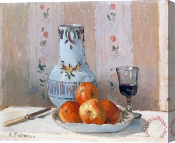 Camille Pissarro Still Life with Apples And Pitcher Stretched Canvas Painting / Canvas Art