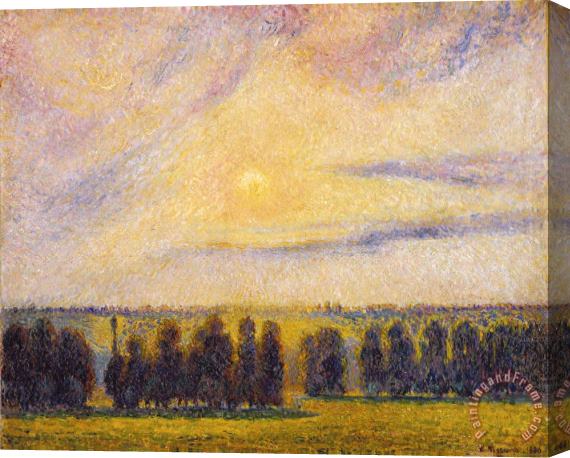 Camille Pissarro Sunset at Eragny Stretched Canvas Print / Canvas Art