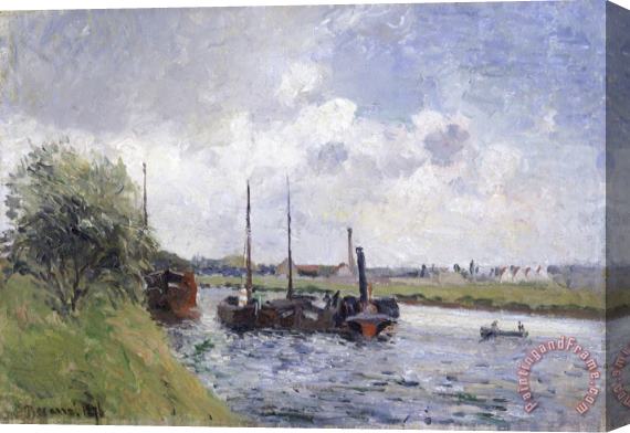 Camille Pissarro The Banks of The Oise, Near Pontoise Stretched Canvas Painting / Canvas Art