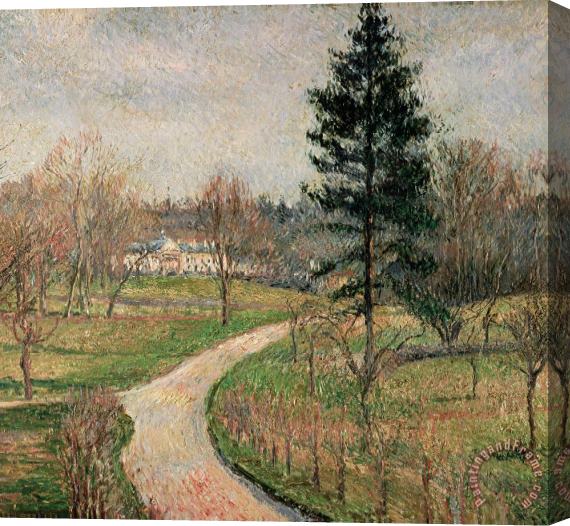 Camille Pissarro The Chateau At Busagny Stretched Canvas Painting / Canvas Art