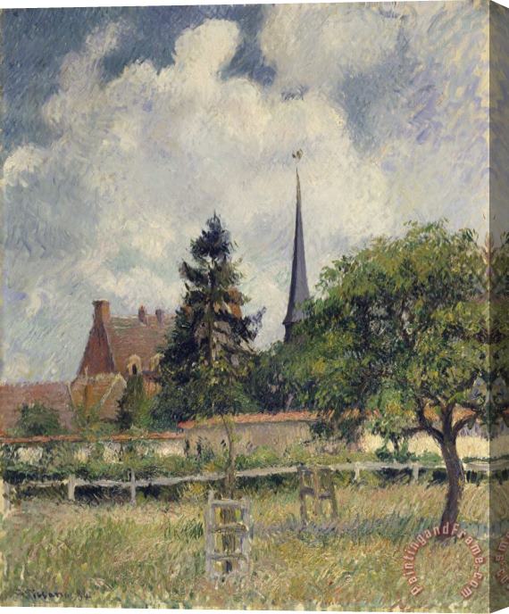 Camille Pissarro The Church at Eragny Stretched Canvas Print / Canvas Art